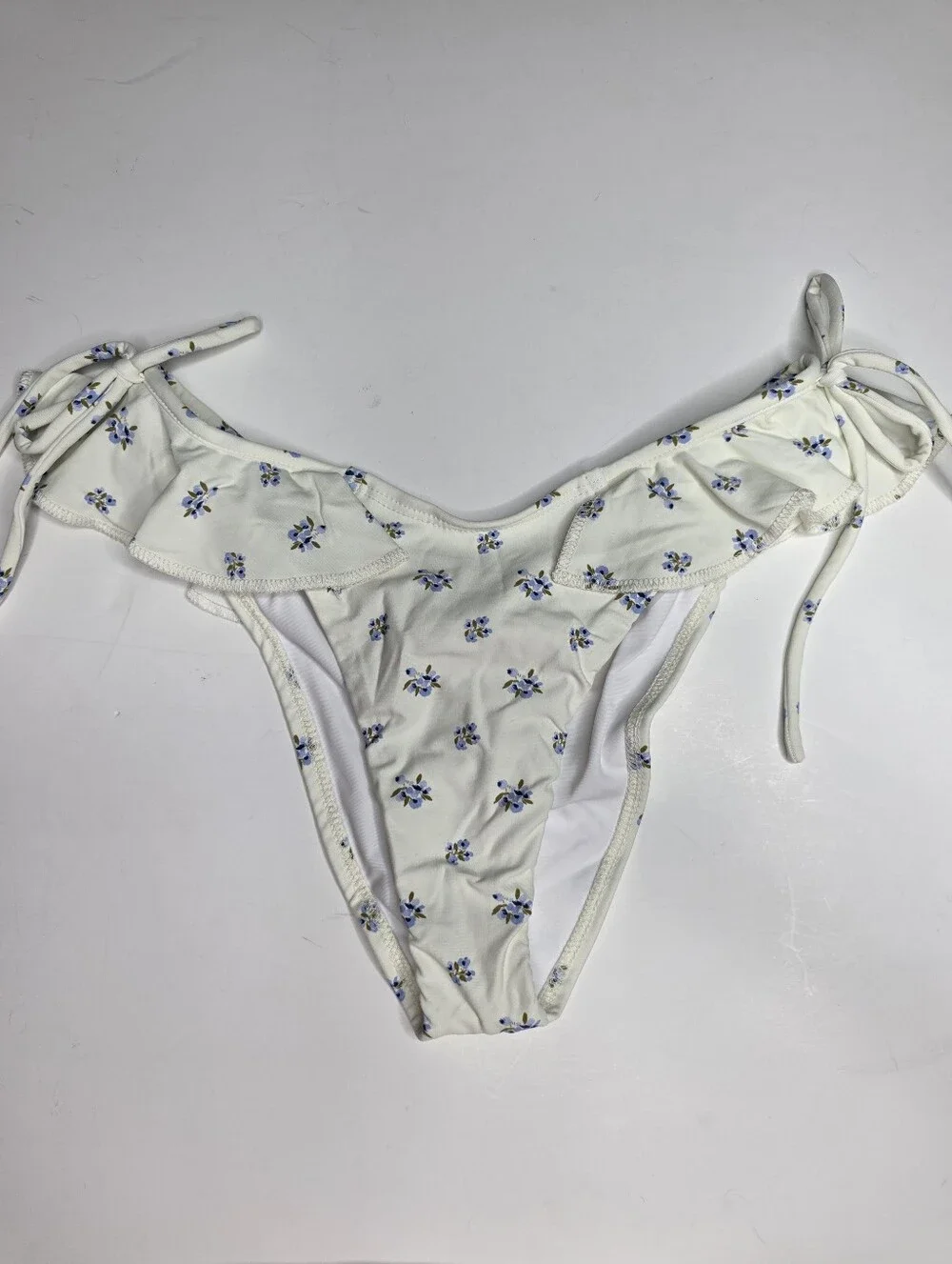 NEW Montce Heidi Floral Uno Ruffle Bows Bikini Bottom Medium
